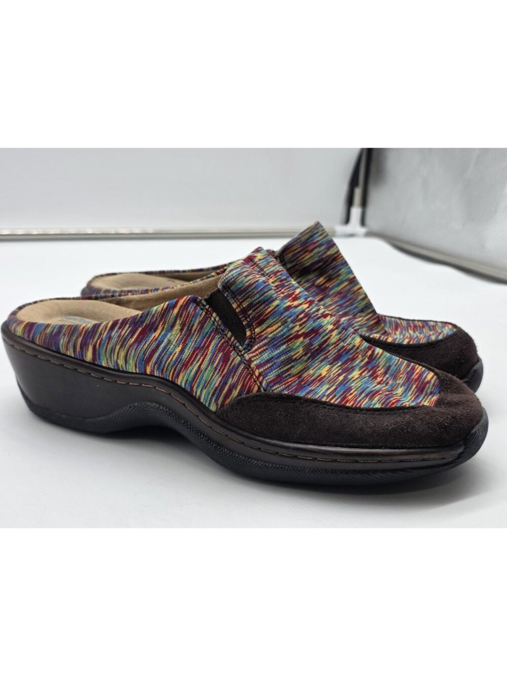 Softwalk Shoes Womens 6.5 Multicolor Alcon Knit Clog Mule Slip On Comfort Casual